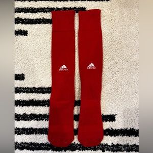 Men’s adidas baseball socks. Medium. Red. Gently worn. Smoke free home.
